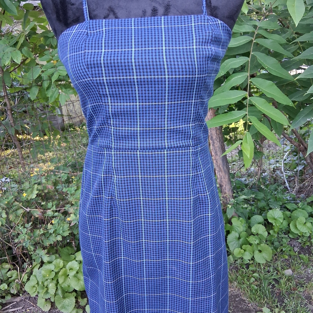 Blue Plaid Women's Dress